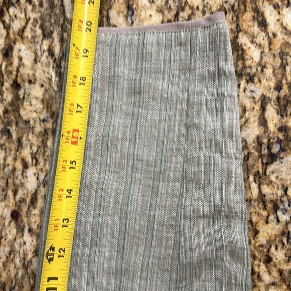 Spanner Linen Green Long Sleeve Striped Zip Up Jacket Size 14 - Picture 9 of 12